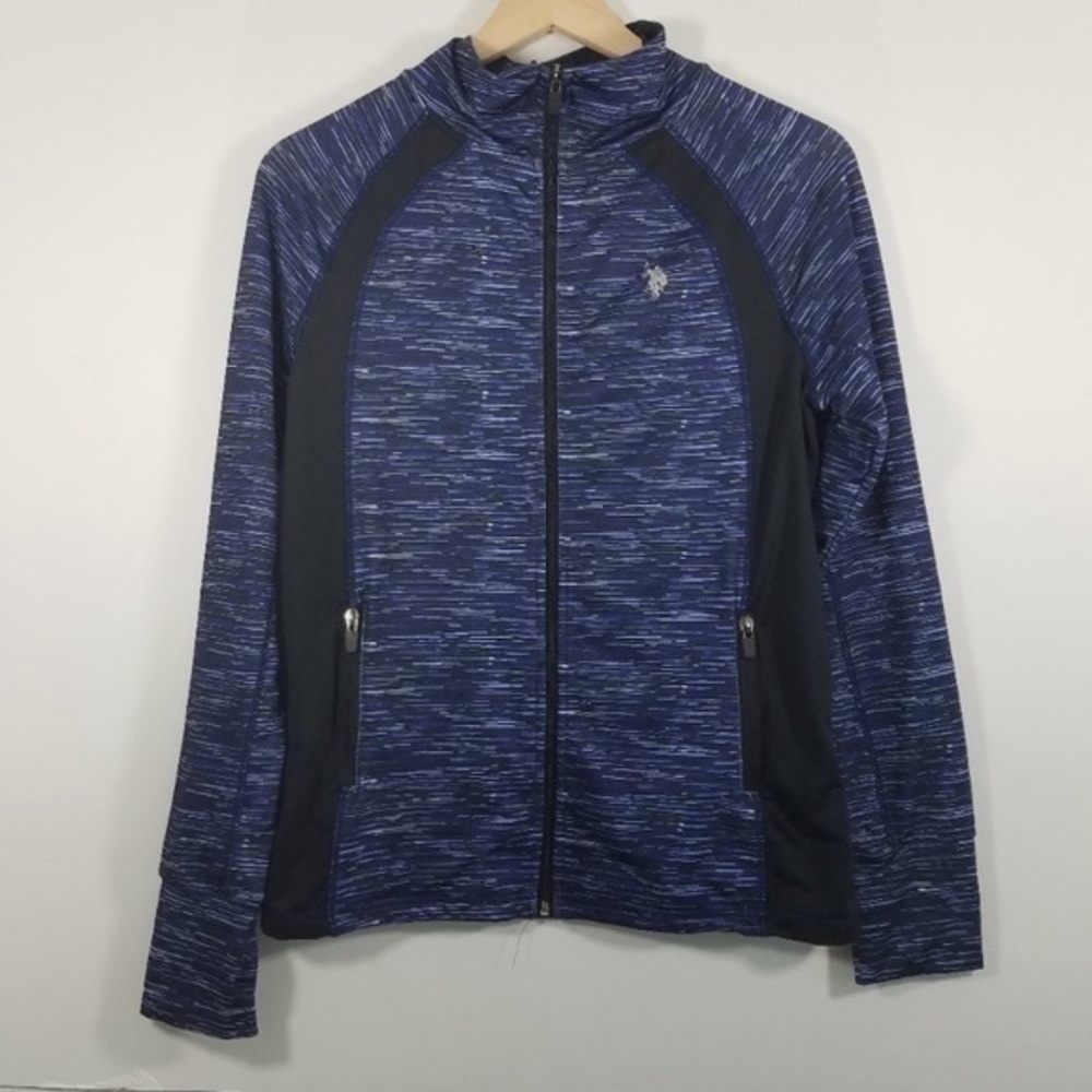 U.S. Polo Assn. Long Sleeve Zip Up Top size M